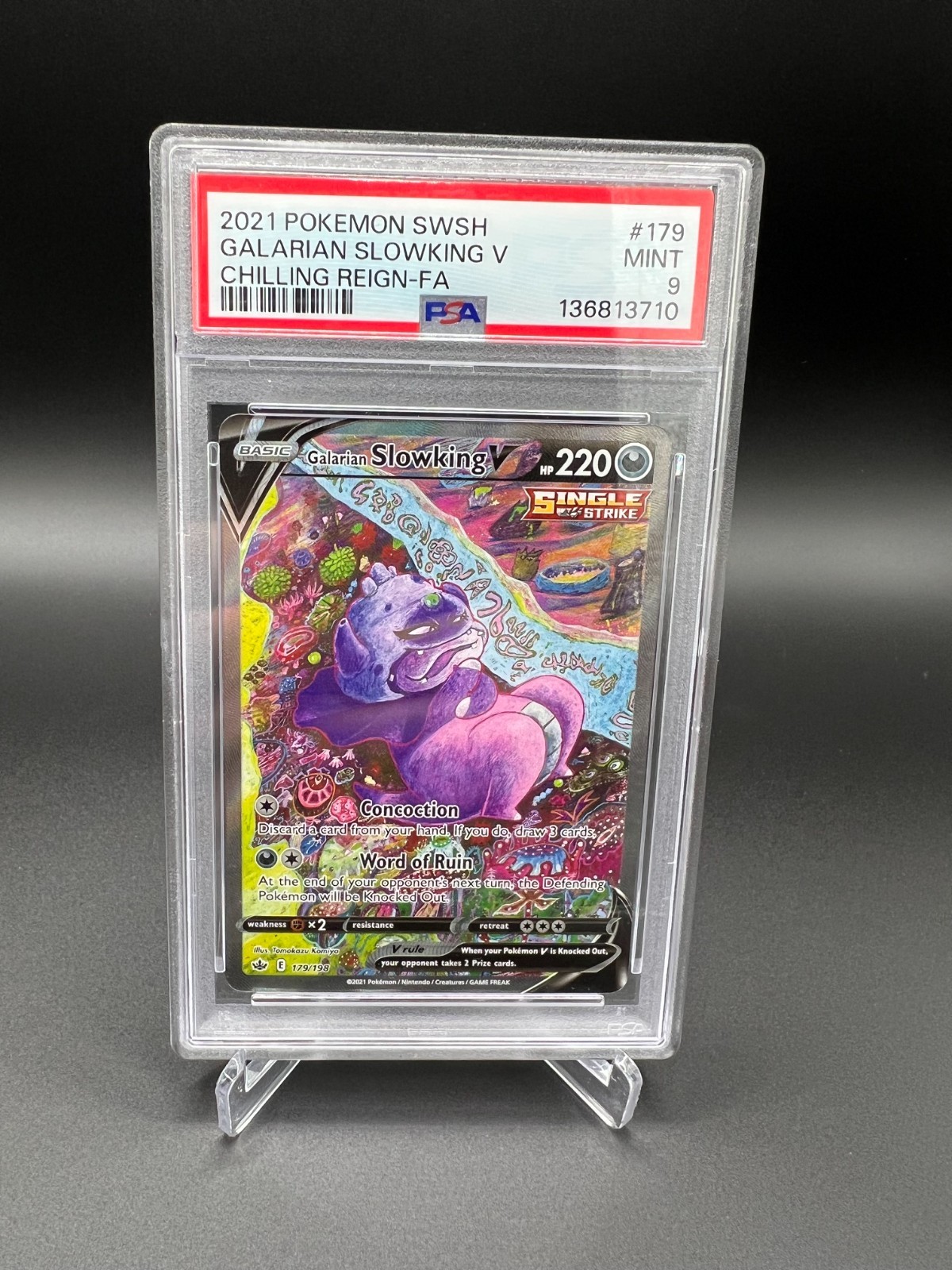 Galarian Slowking V 179/198 - Chilling Reign Pokemon TCG 2021 Special PSA 9 MINT