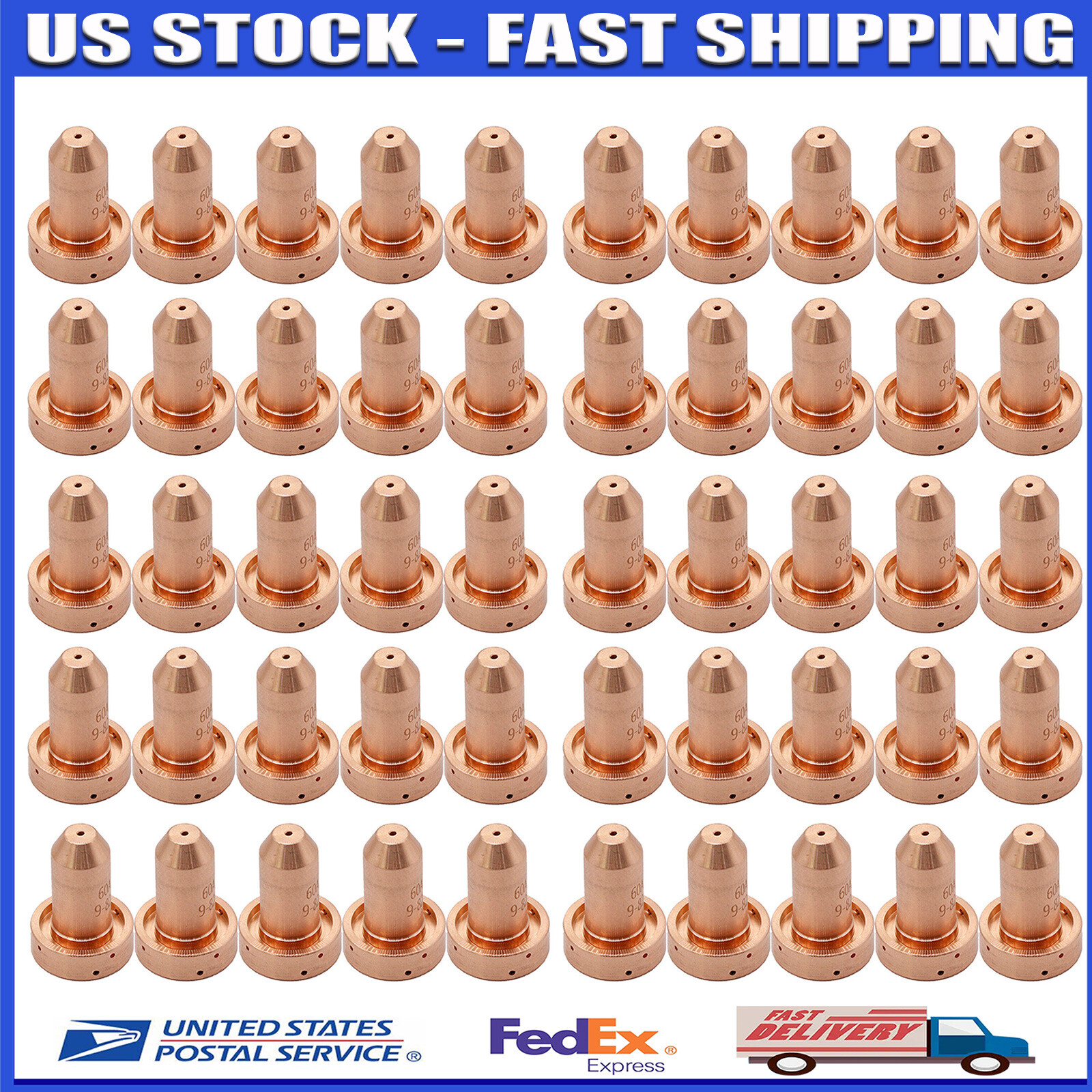 50Pcs Plasma Torch Nozzles 60A Fit for TD SL60/SL100 9-8252