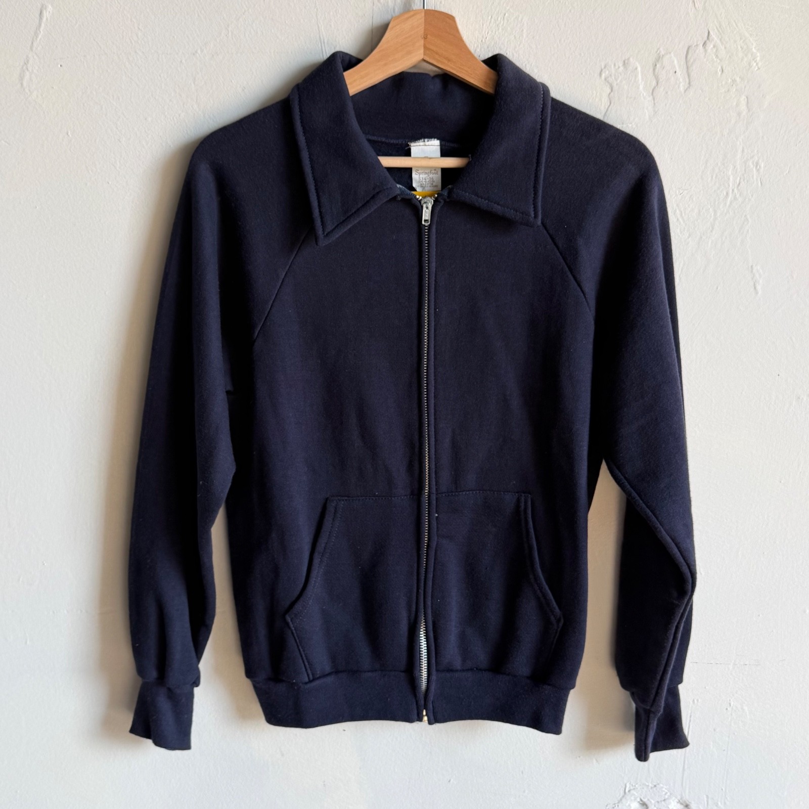 Vintage 60s 70s Springfoot Full Zip Sweater Deadstock New With Tags Size Small