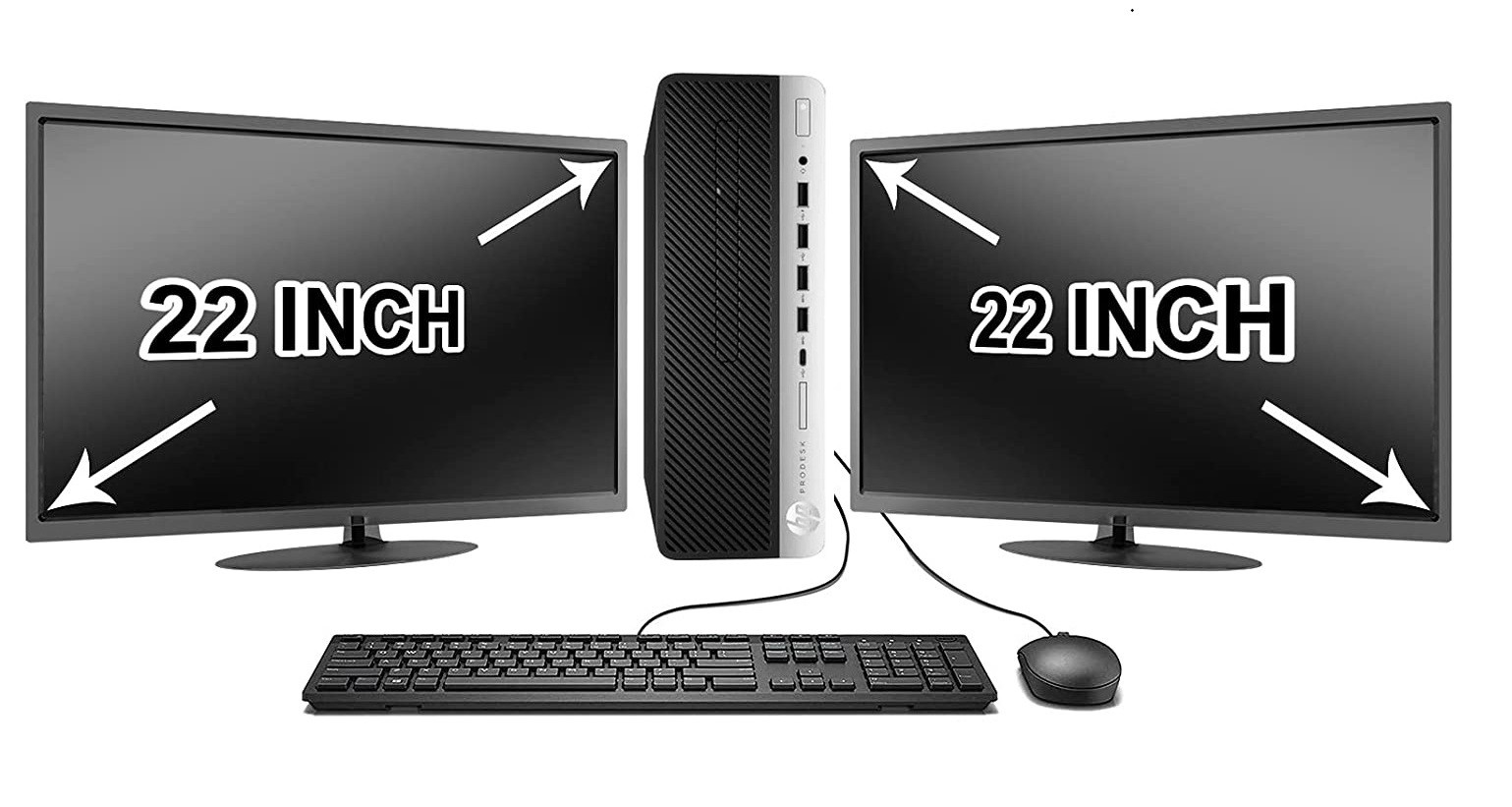 hp Desktop PC Computer Core I5 SSD DUAL 22
