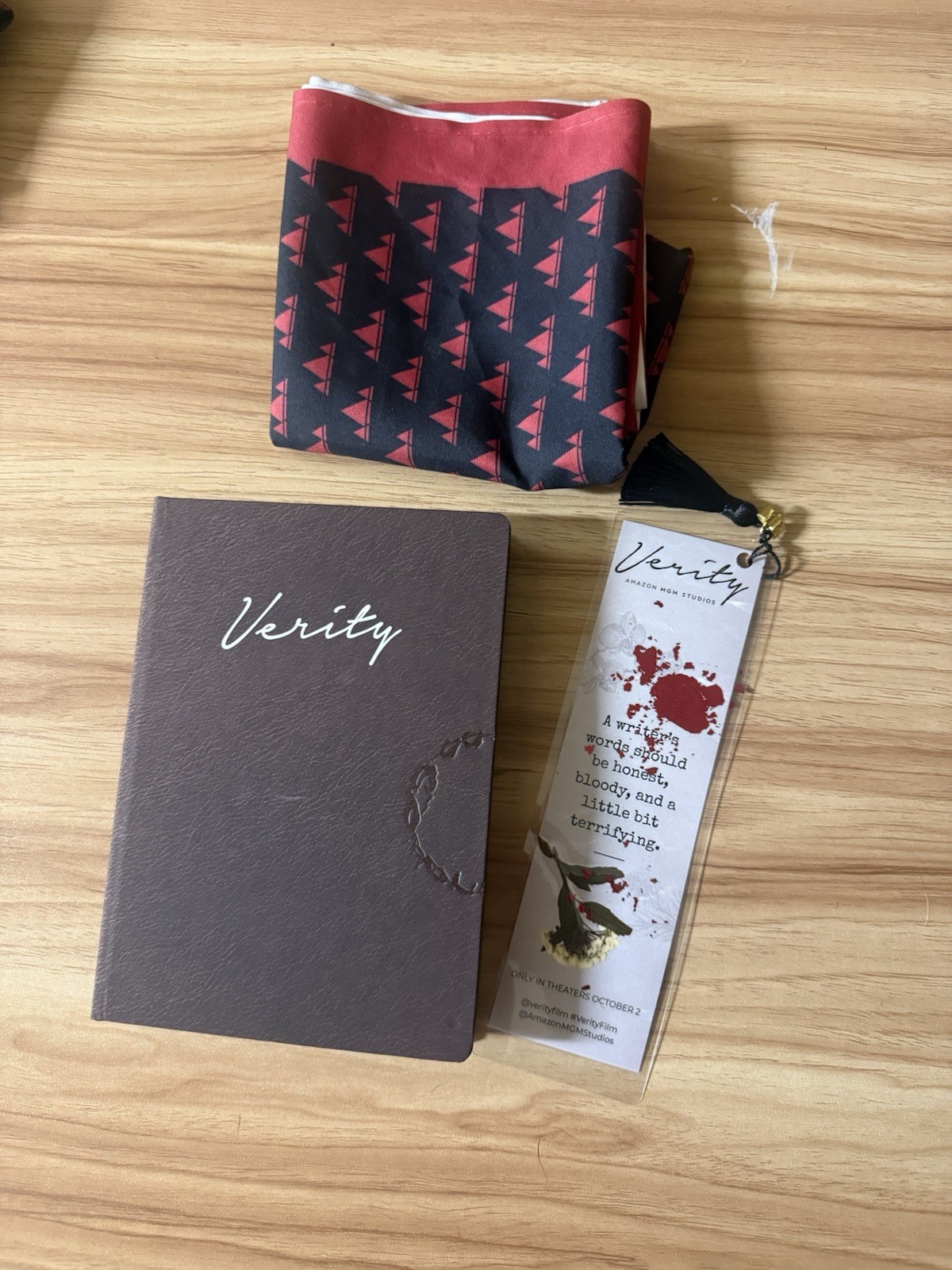 VERITY Movie Promo Swag 2026 Anne Hathaway Dakota Johnson Notebook