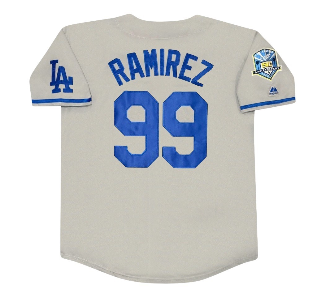 Manny Ramirez 2008 Los Angeles Dodgers Road 50th Anniv. Jersey Mens Large Manny Ramirez 2008 Los Angeles Dodgers Road 50th Anniv. Jersey Mens Large