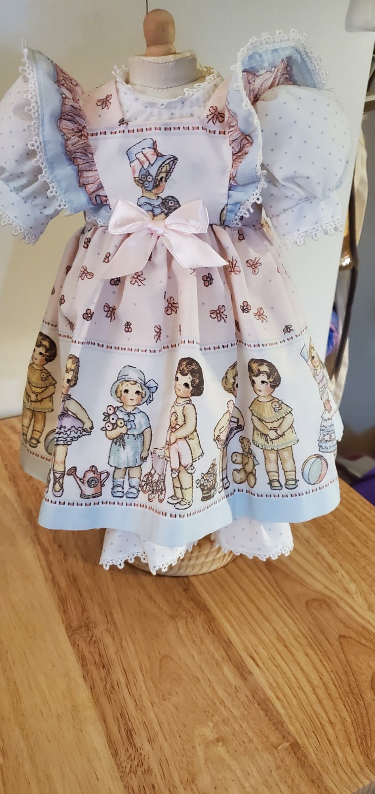 Daisy Kingdom Paper Dolls Dress Fits 18 Inch Doll Handmade