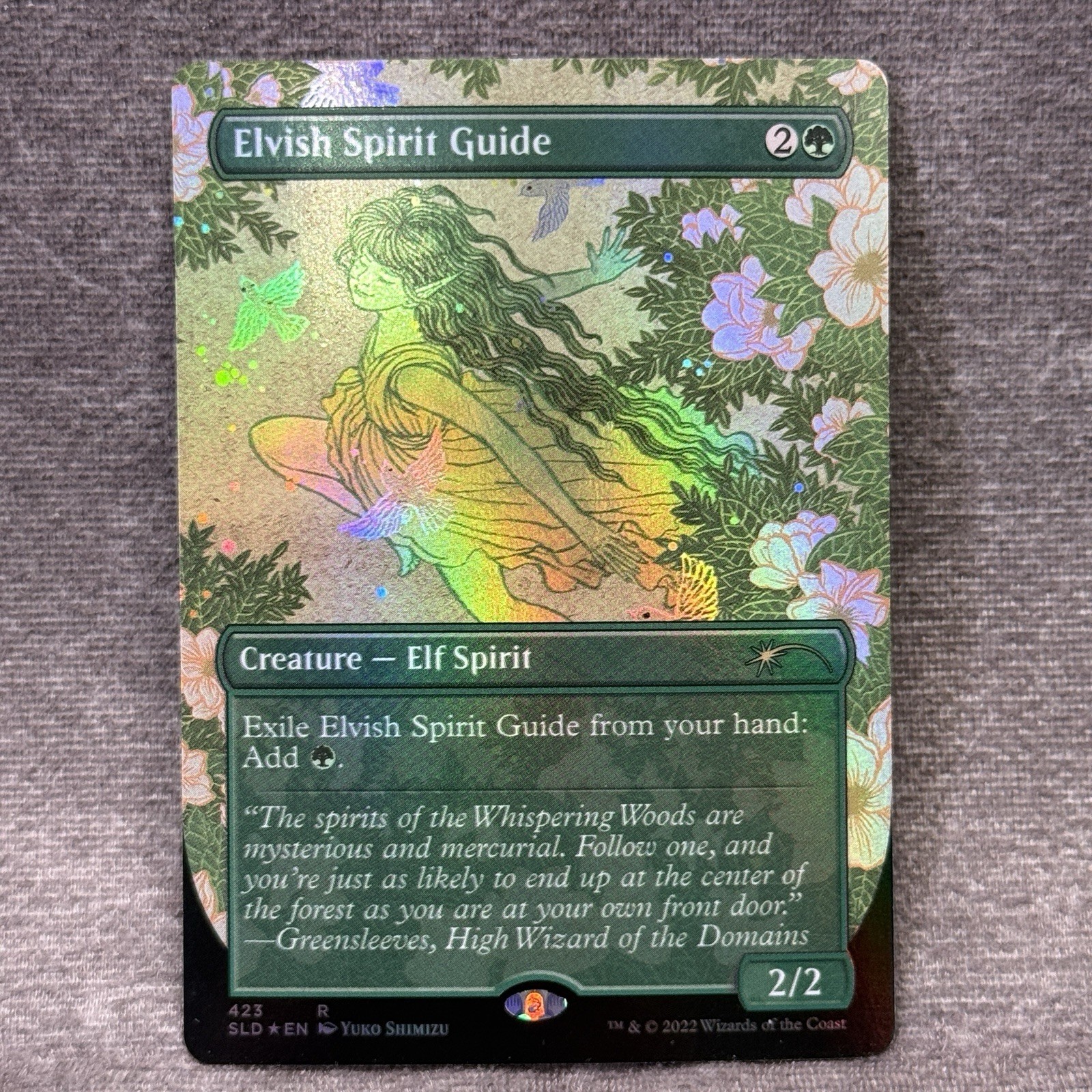Elvish Spirit Guide Secret Lair SLD #423 Borderless Foil NM MTG Magic Card