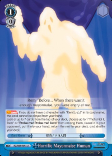 Horrific Mayonnaise Human - RZ/S68-E093 - U Near Mint Weiss Schwarz Re:Zero - Me