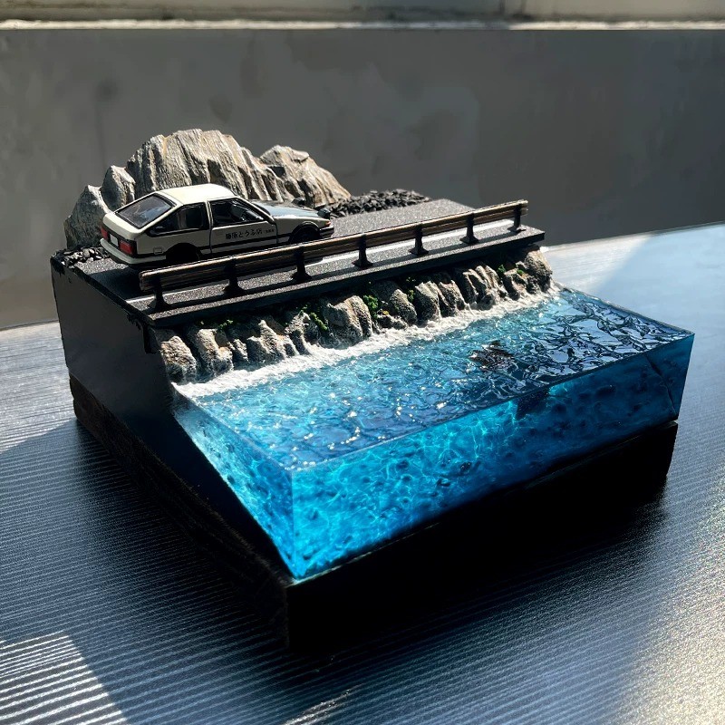 1:64 Miniature Model Beach Seaside Car Highway Scene Diorama Model Handmade Gift 1:64 Miniature Model Beach Seaside Car Highway Scene Diorama Model Handmade Gift