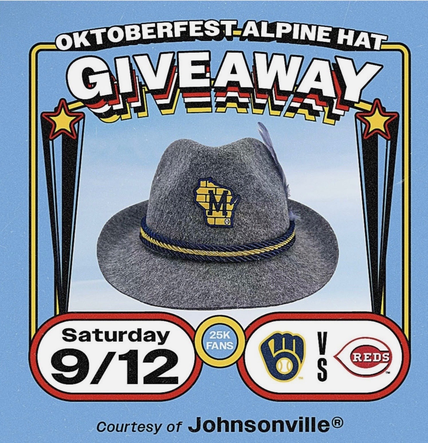 2026 Milwaukee Brewers Alpine Hat SGA OKTOBERFEST Rare Stadium Only 2026 Milwaukee Brewers Alpine Hat SGA OKTOBERFEST Rare Stadium Only