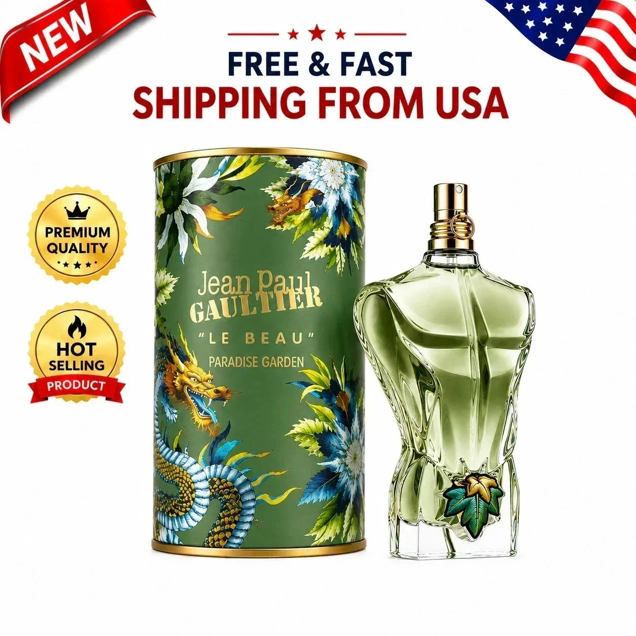 Jean Paul Gaultier Le Beau Paradise Garden EDP 4.2oz 125ml Men Sealed USA Ship.. Jean Paul Gaultier Le Beau Paradise Garden EDP 4.2oz 125ml Men Sealed USA Ship..