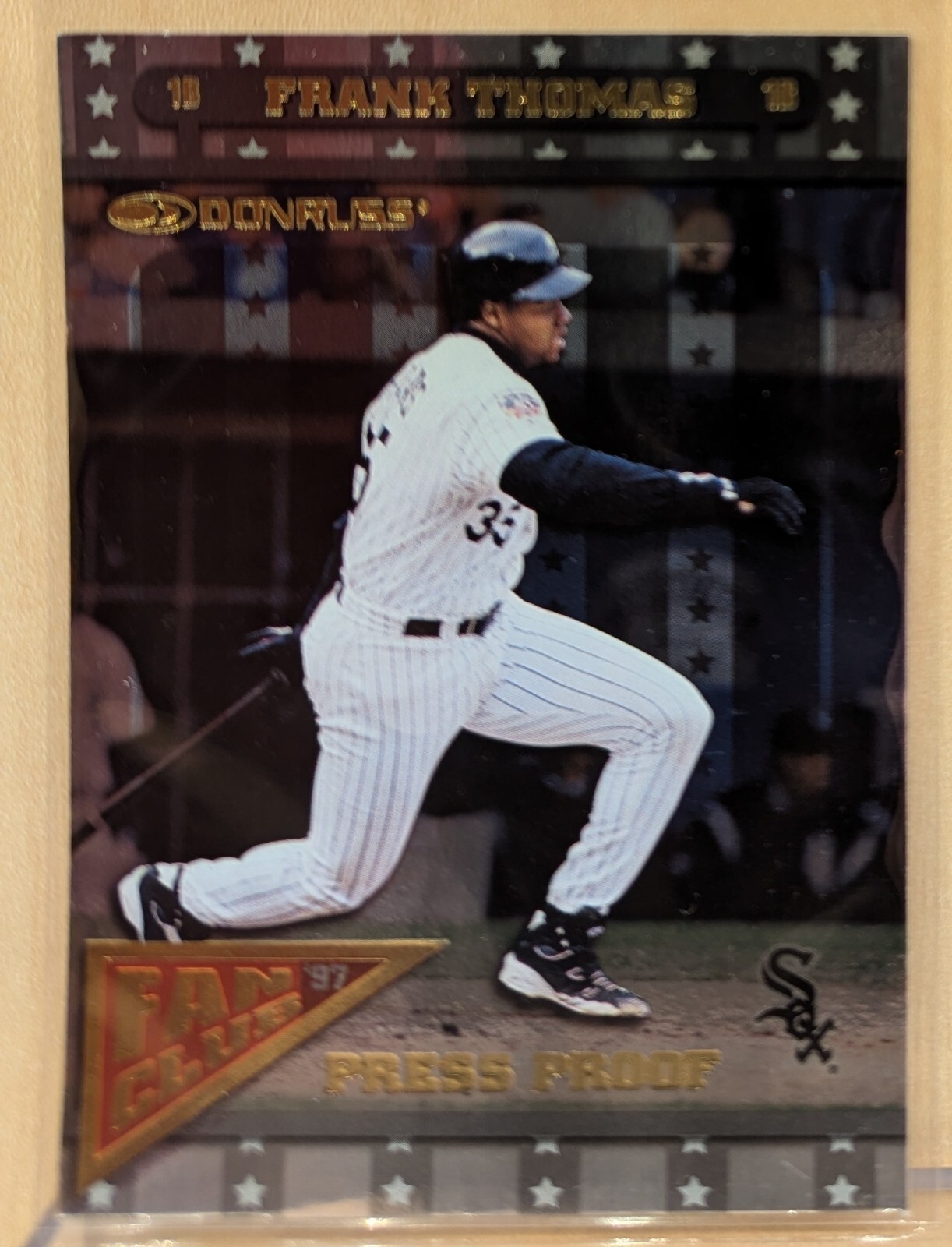 1998 Donruss FAN CLUB GOLD PRESS PROOF #157 Frank Thomas HOF RARE PARALLEL /500