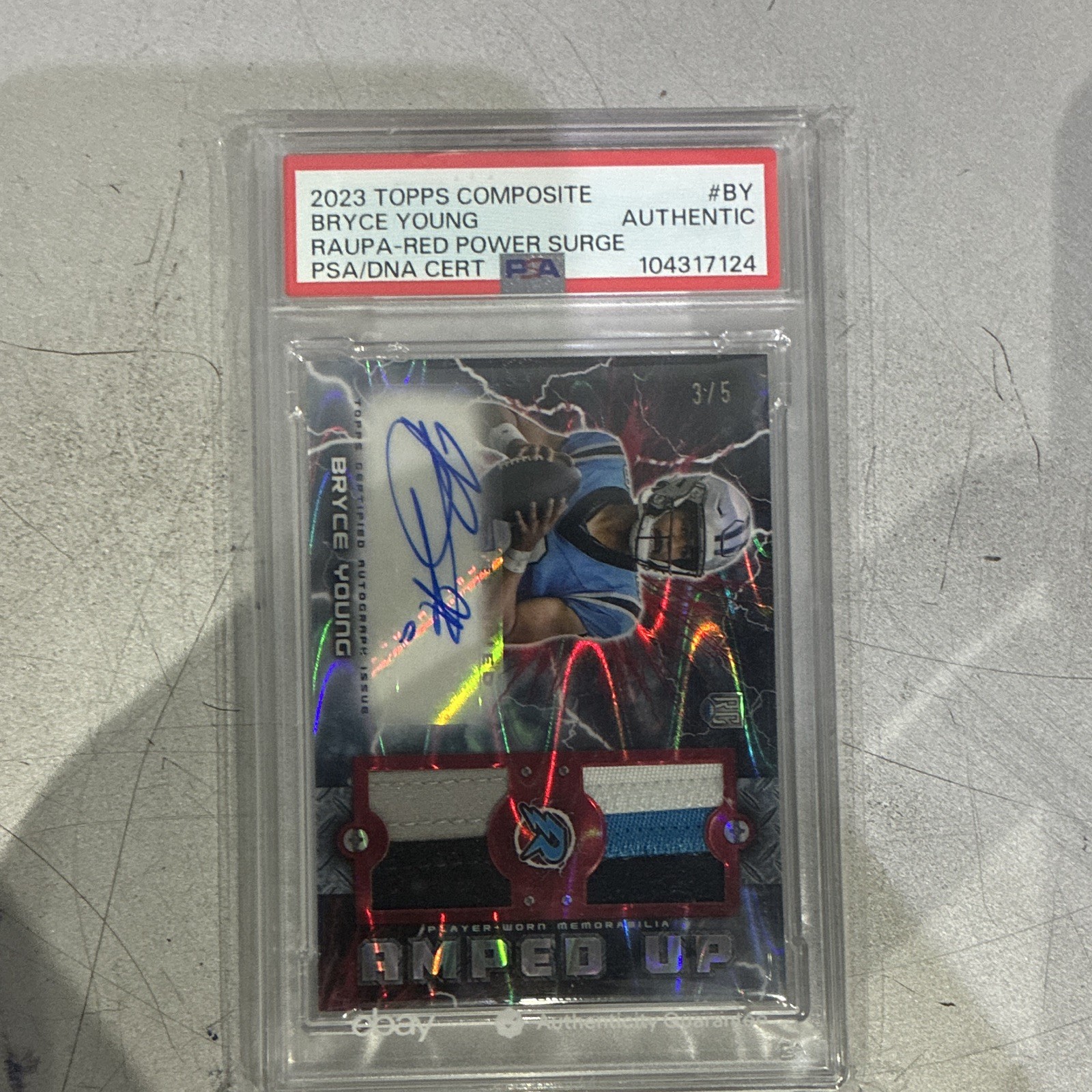 Topps 2023 Bryce Young RPA Red Power Surge 3/5 CHASE | LOOK AT DESCRIPTION Topps 2023 Bryce Young RPA Red Power Surge 3/5 CHASE | LOOK AT DESCRIPTION