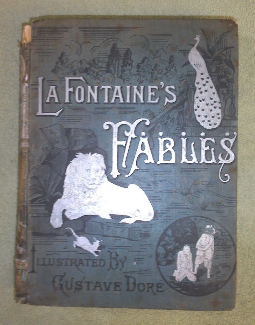 ❤️1890 Gustave Dore LaFontaine\'s FABLES Hurst & CO. HARD COVER 💕❤️😍