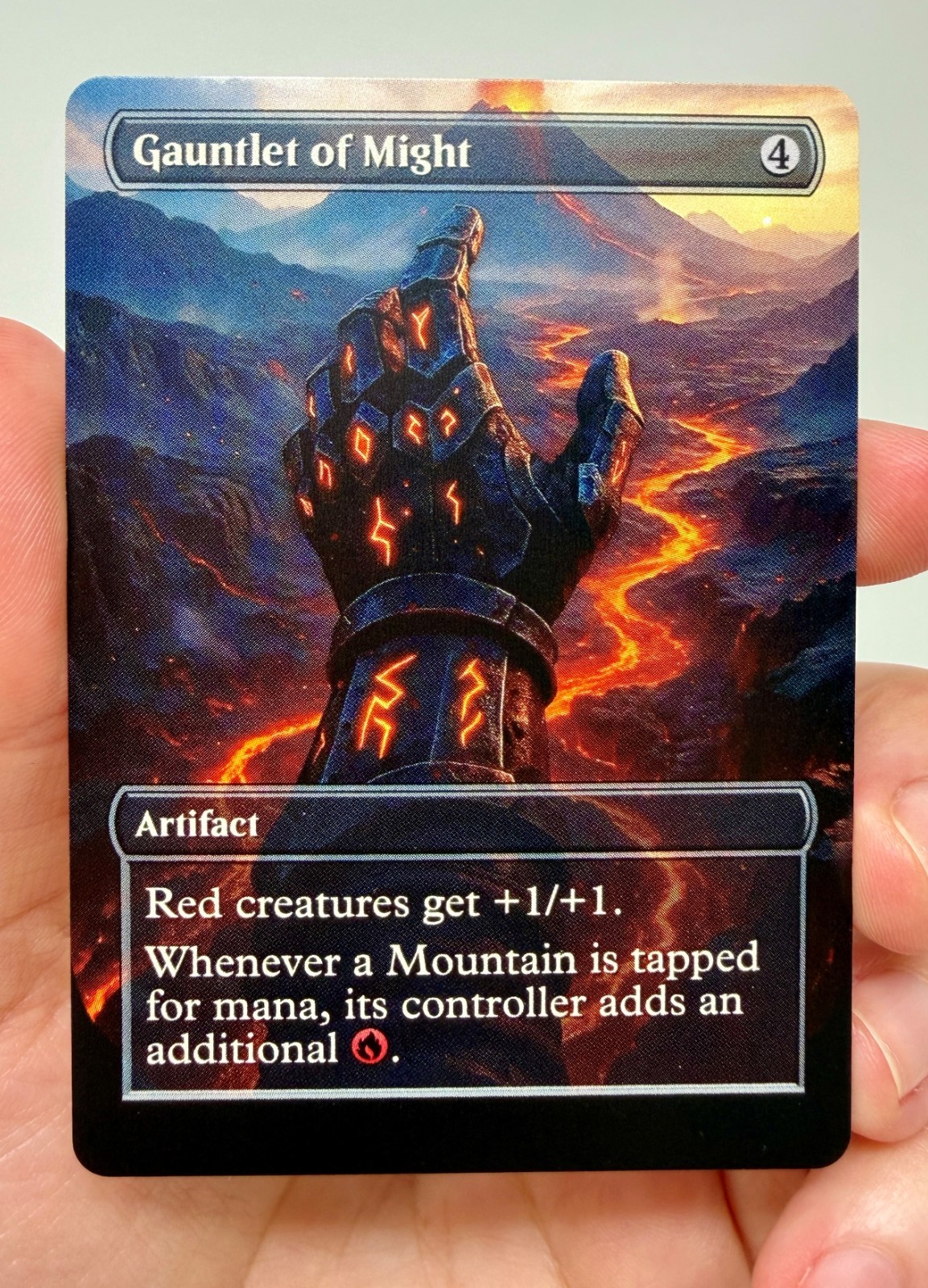 Gauntlet of Might Proxy Card with Custom designed art