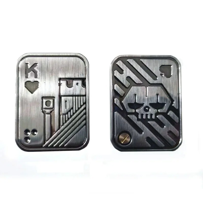 Stress Relief Push Card Metal Fingertip EDC Poker Gyro Toy Office Anti Anxiety