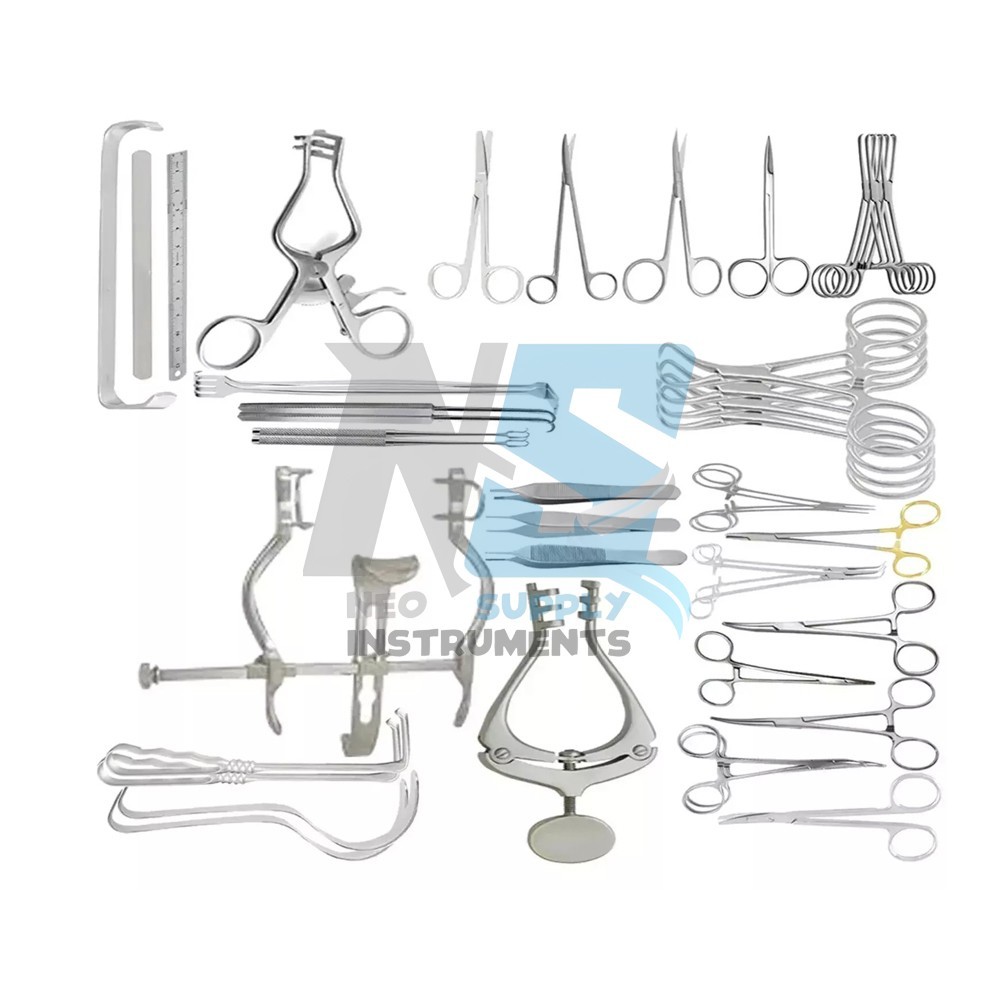 Pediatric Laparotomy Instruments Set of 51 Pcs Surgical Medical Instruments Set