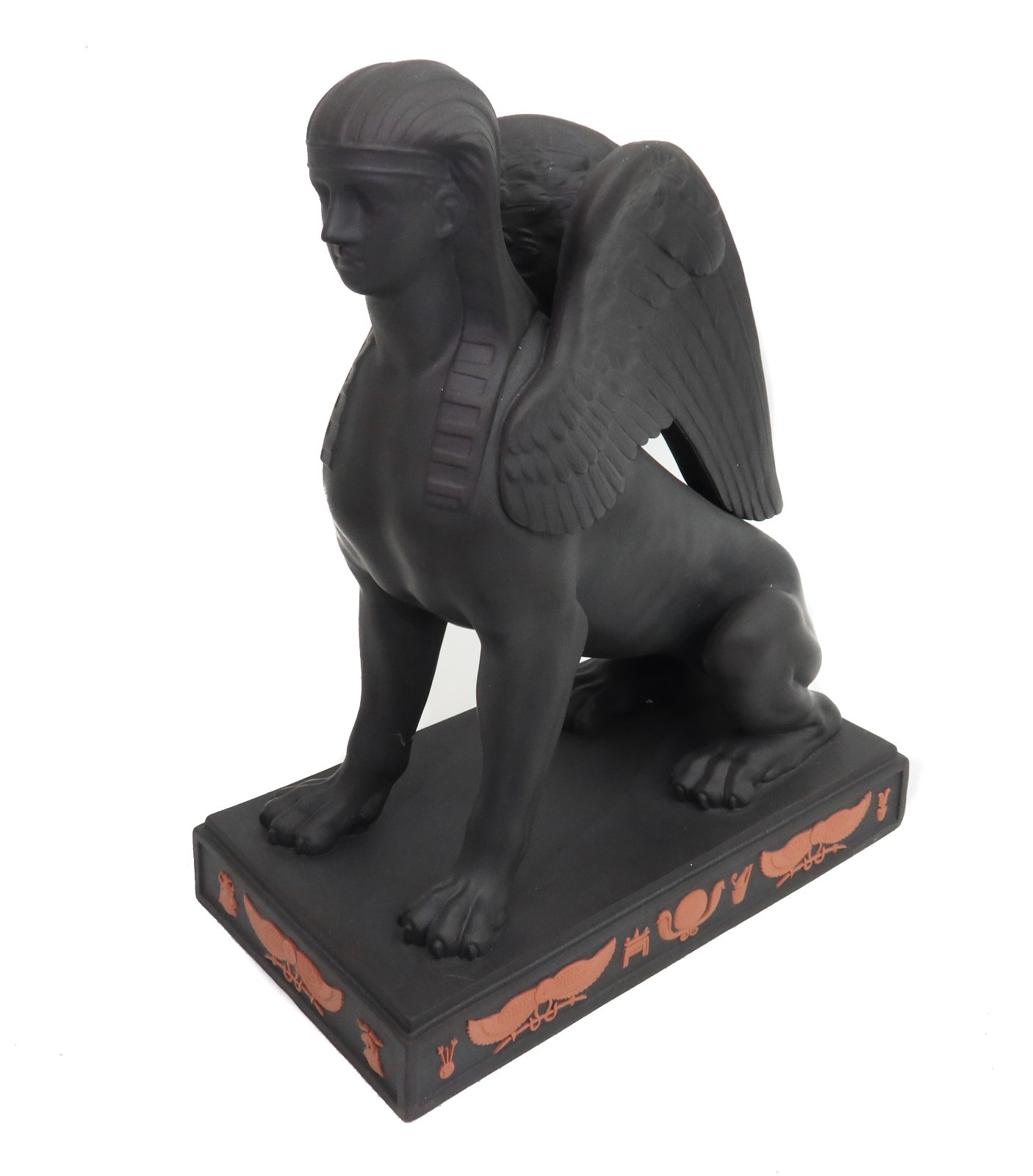Wedgwood Terra Cotta Black Jasper Sitting Sphinx from The Egyptian Collection