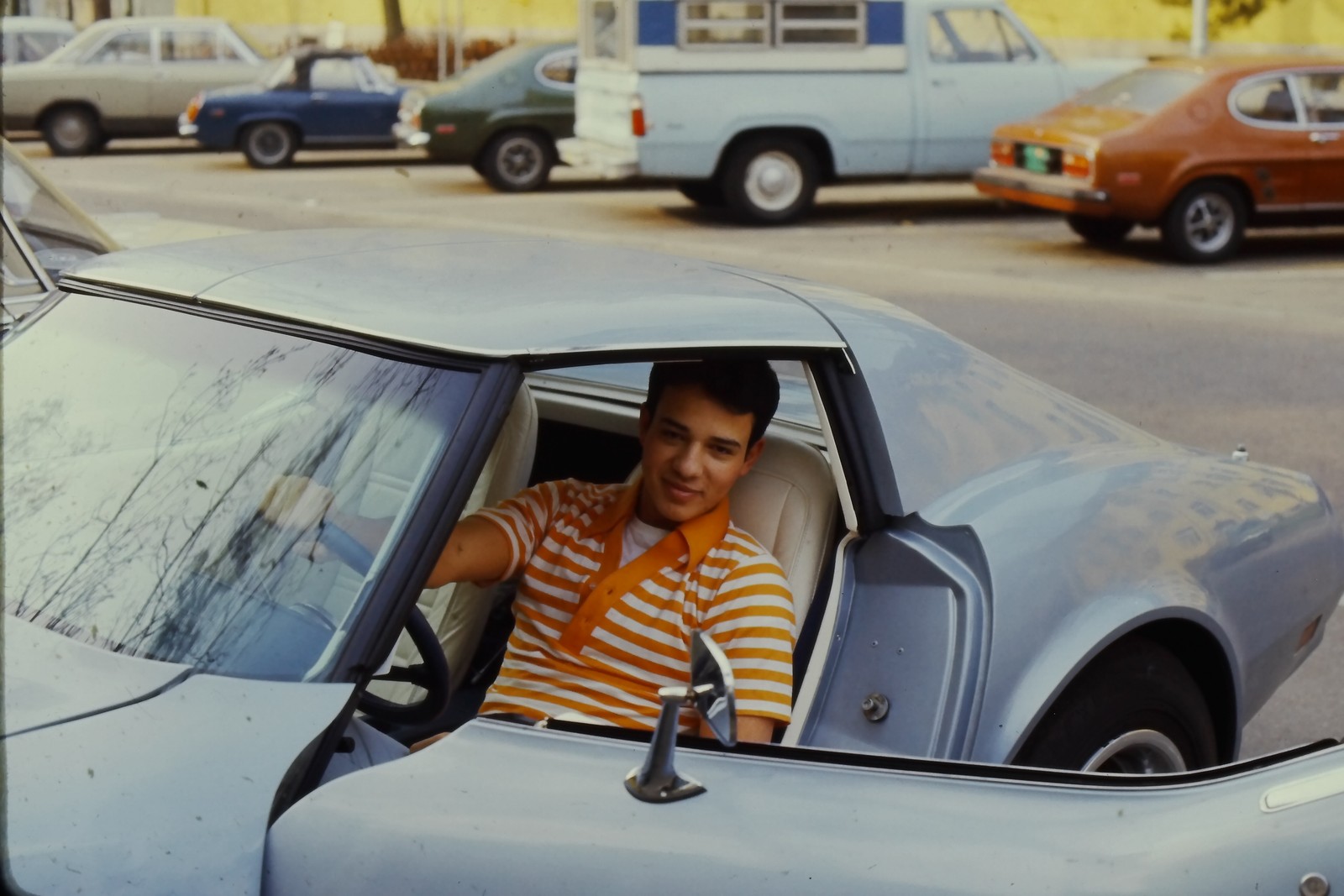 c1970's Ektachrome 35mm Slide Chevrolet Corvette C3 Ford Capri Dodge Van Man c1970's Ektachrome 35mm Slide Chevrolet Corvette C3 Ford Capri Dodge Van Man