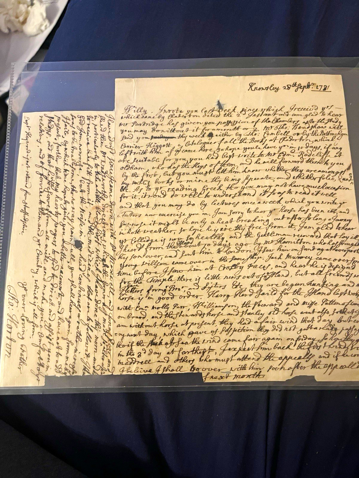 RARE 1731 GeorgeII Letter KNOWSLEY HALL Isle of Man Governor Horton Bloodletting