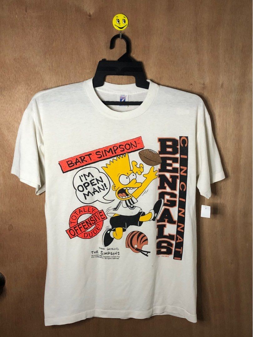 Cincinnati Bengals NFL Football Team Simpson Rare T shirt Vtg HN8376