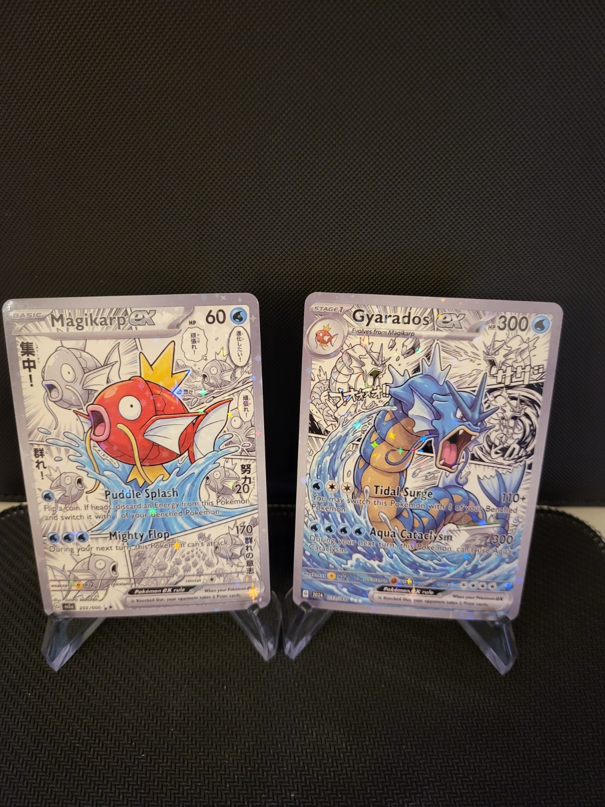 Magikarp Gyarados Pokemon Card FULL ART Display Art Card Magikarp Gyarados Pokemon Card FULL ART Display Art Card