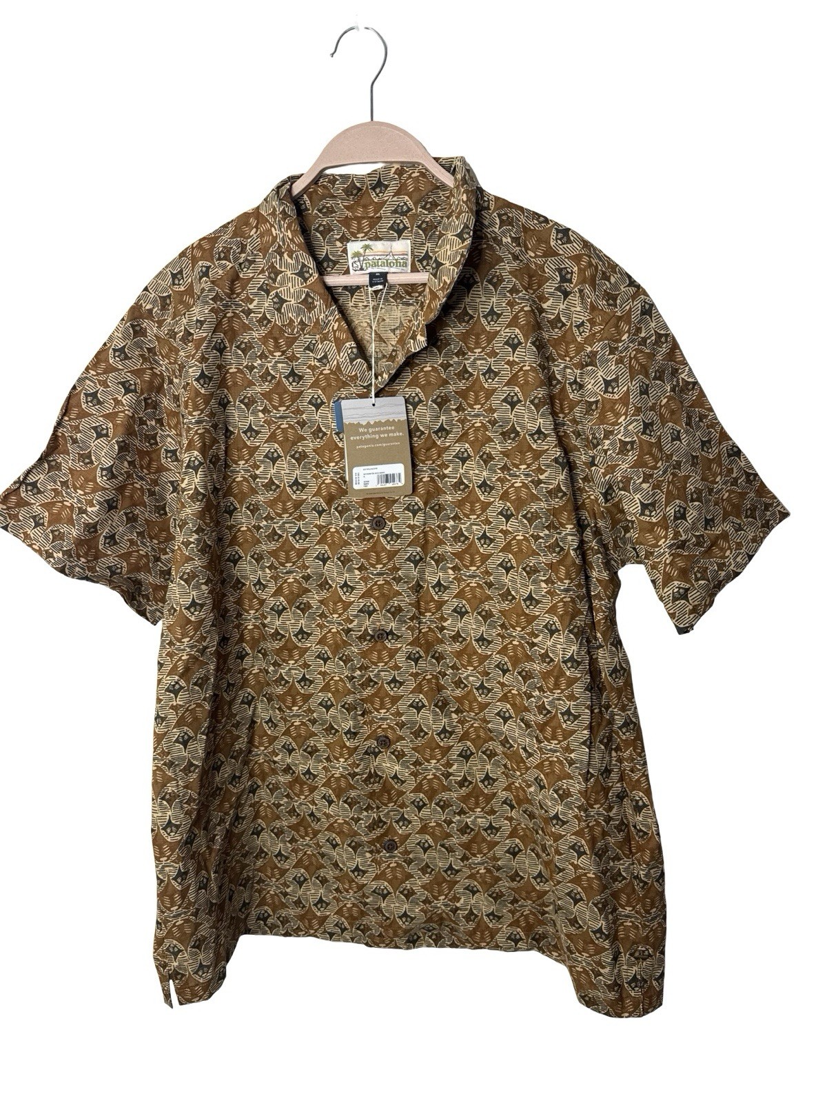 Patagonia Pataloha Shirt Sz XL Style #52566, FA22, Ray Migration: Wood Brown