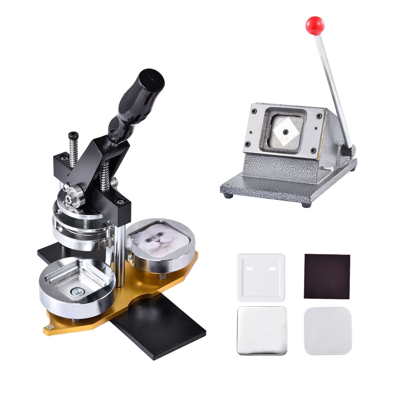 Magnet Maker Machine 2X2In Fridge Magnet Badge Maker Kit 100/200pcs Materials