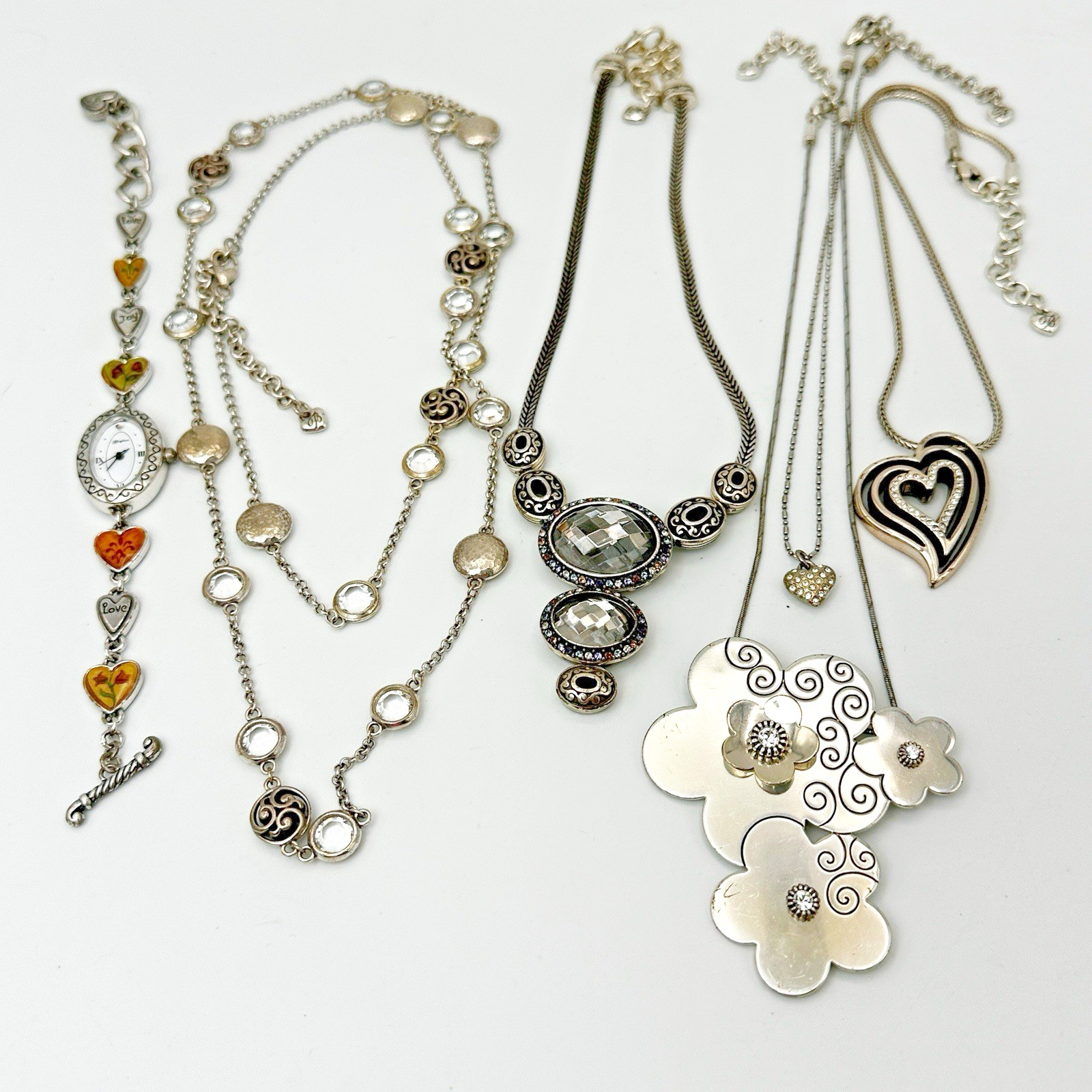 Brighton Lot of 6~ Tarnished/FOR REPAIR-5 Necklaces (Luminesce) 1 Watch (Works)