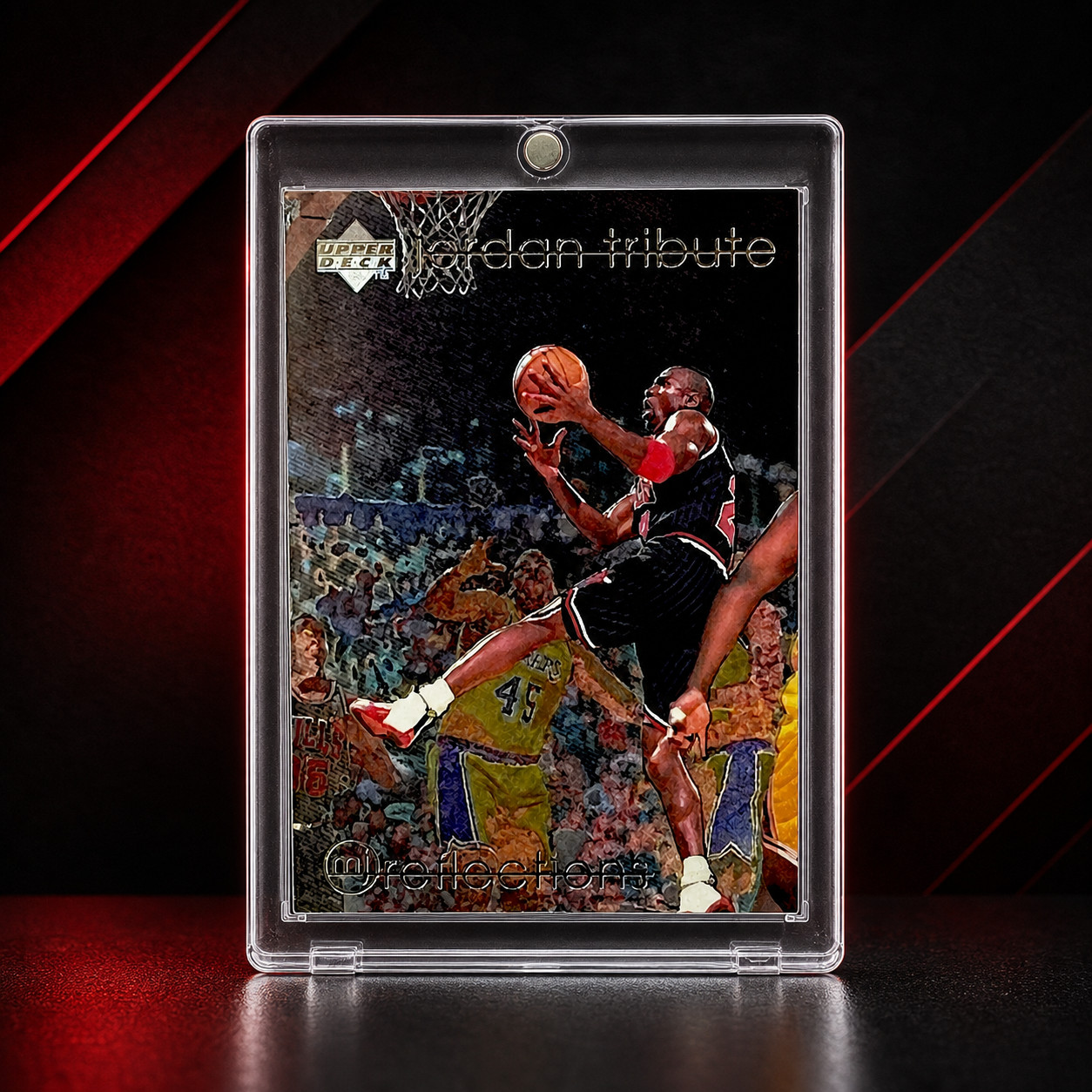 Michael Jordan Card Refractor 90s Insert Chrome Holo Foil Bulls Jersey #23 NBA