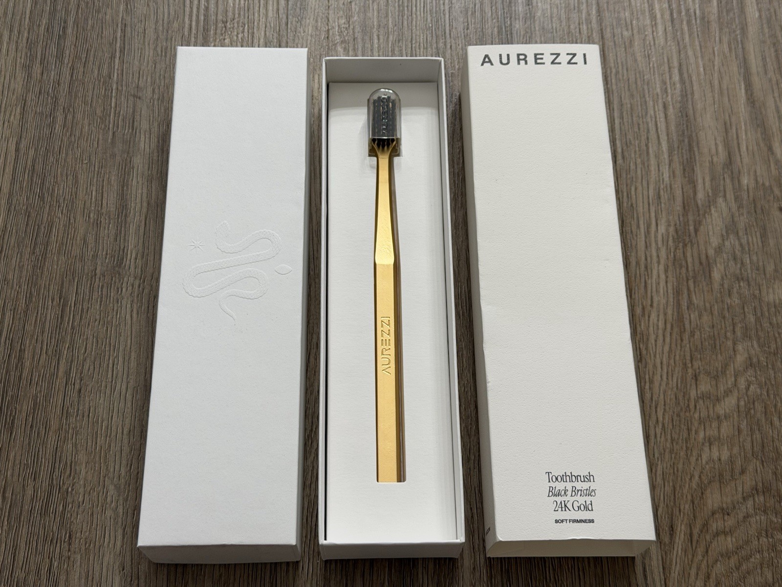 Aurezzi 24K Gold Plated Luxurious Toothbrush W/ Soft Black Bristles Switzerland Aurezzi 24K Gold Plated Luxurious Toothbrush W/ Soft Black Bristles Switzerland