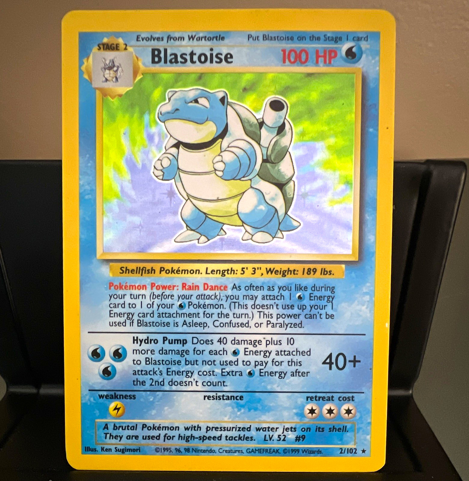 Pokemon TCG Base Set Blastoise 2/102 Holo Rare Unlimited 1999 Eng 100 HP