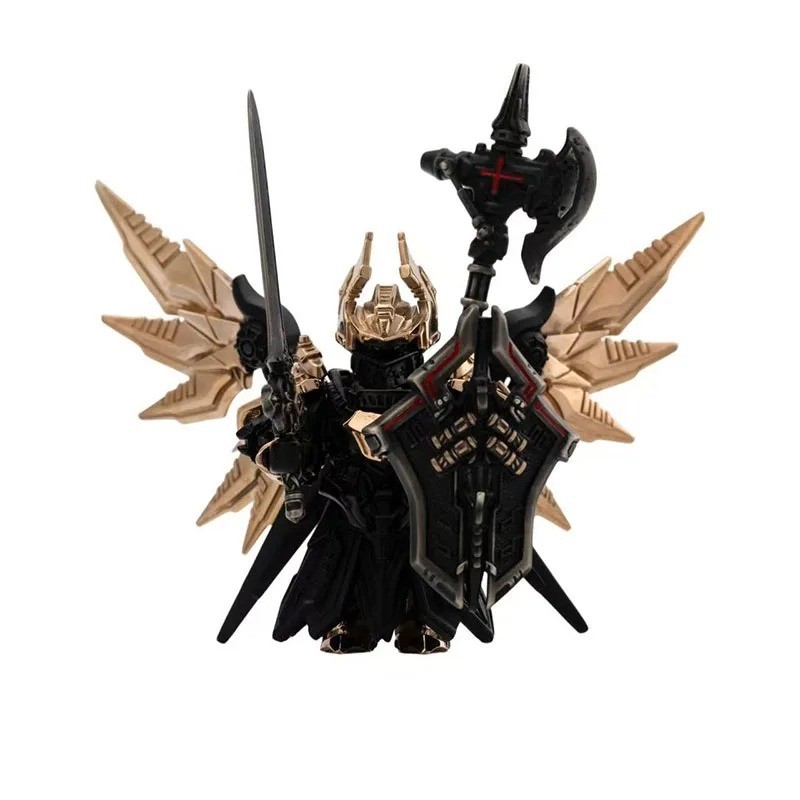 Mech Justicar Knight Figure Blackened Bronze Mecha Statue Collectible Home Decor