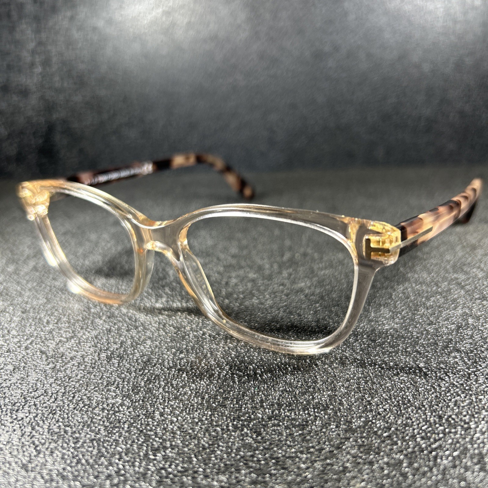 NEW Tom Ford Women’s Eyeglasses TF5638-B 072 Crystal Yellow Pink Tort 50-16-140