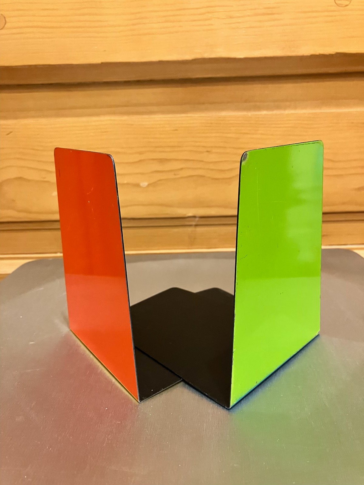 MCM Mid Century Modern 1960s JAPAN Enamel on Metal Bookends