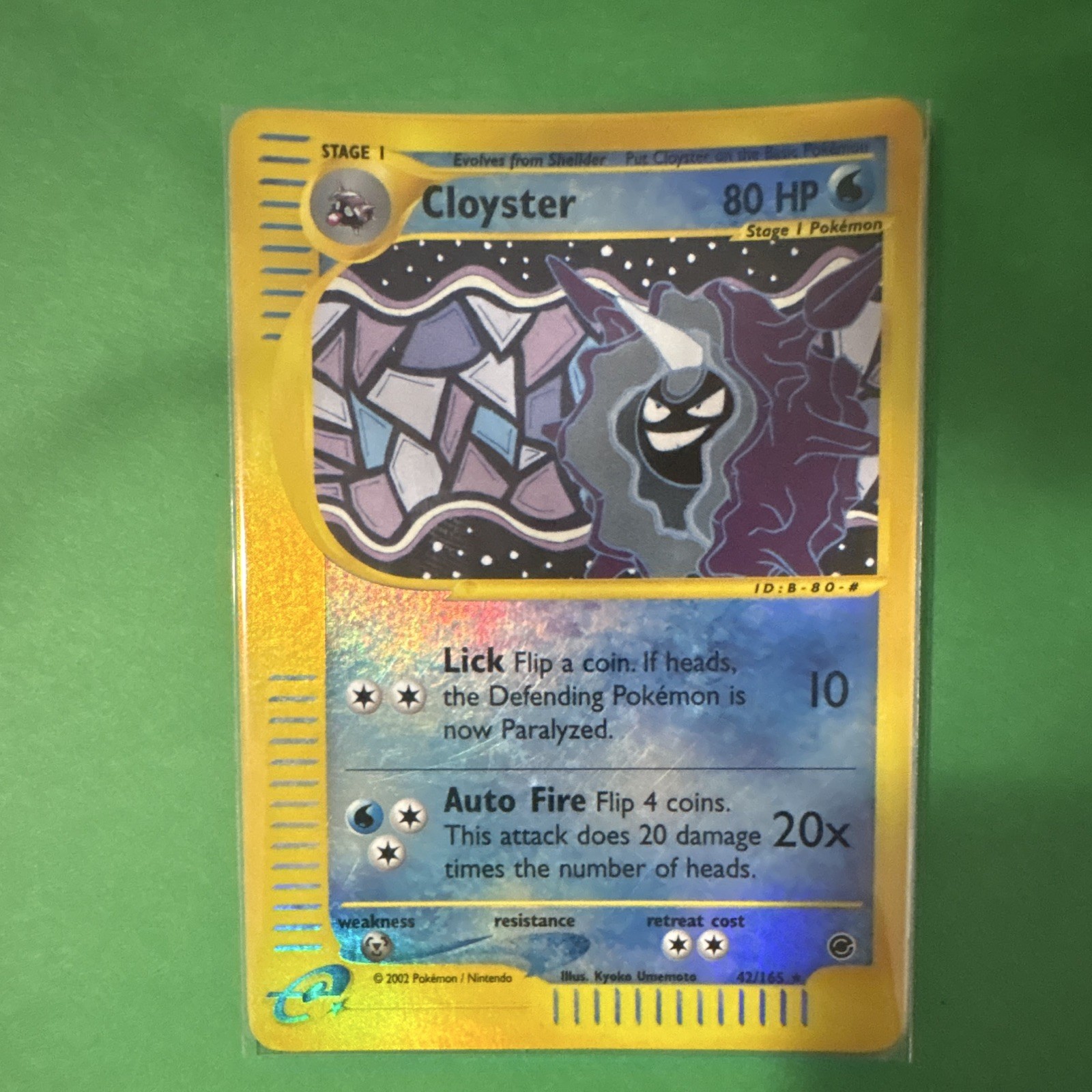 Pokemon Cloyster 042/165 Expedition Reverse Holo LIGHT PLAY Pokemon Cloyster 042/165 Expedition Reverse Holo LIGHT PLAY