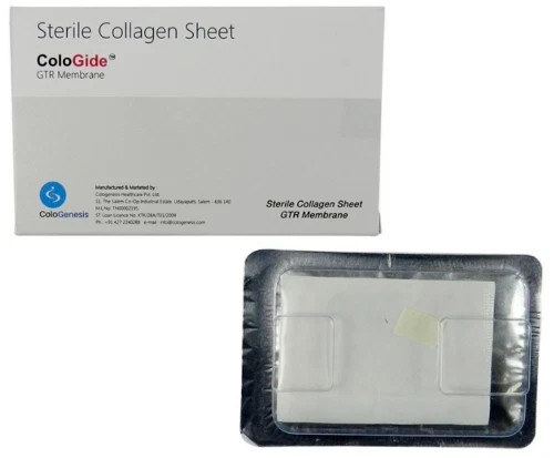 Dental Pack Of 10 New Colo Gide Sterile Collagen Sheet GTR Membrane 10 x 15mm