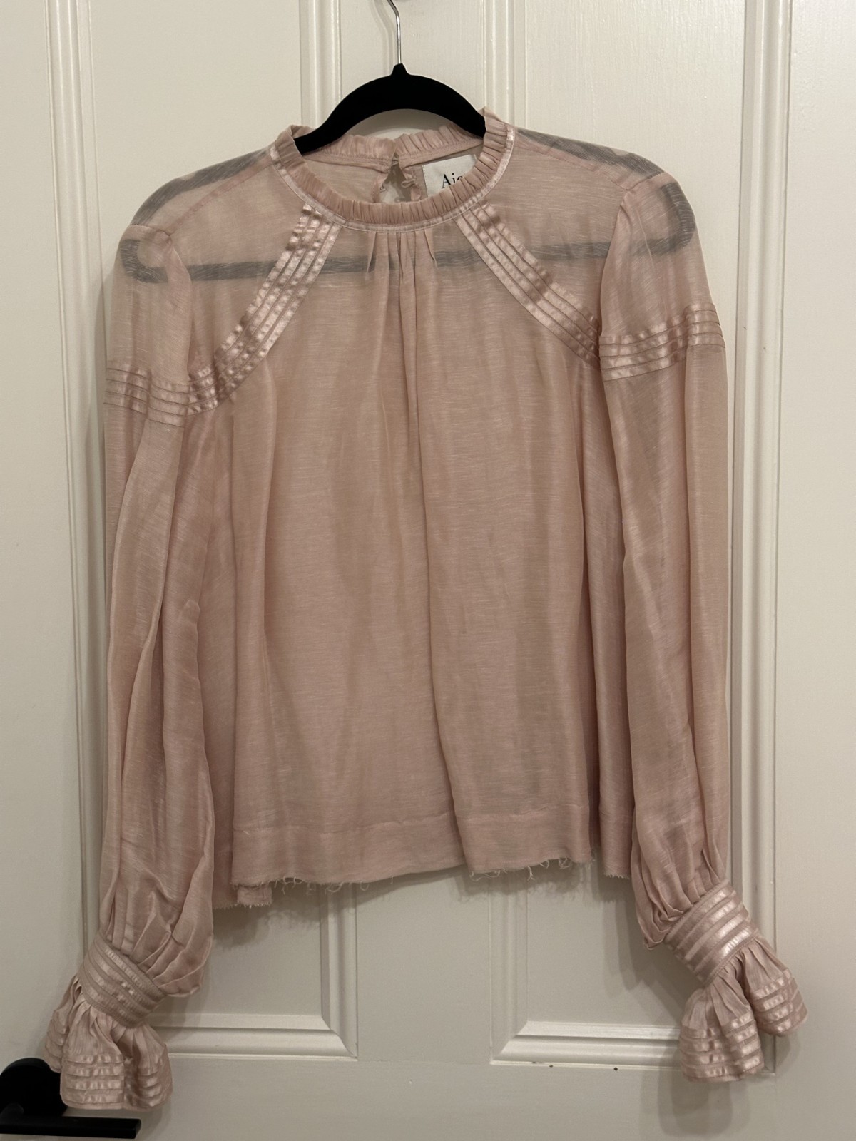  Aje Dusty Pink Blouse, size 10