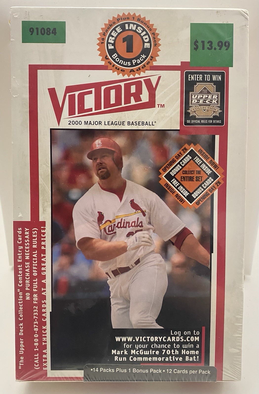 2000 Upper Deck VICTORY Factory Sealed Blaster Box 15 Packs (180 Cards) Bonus 2k