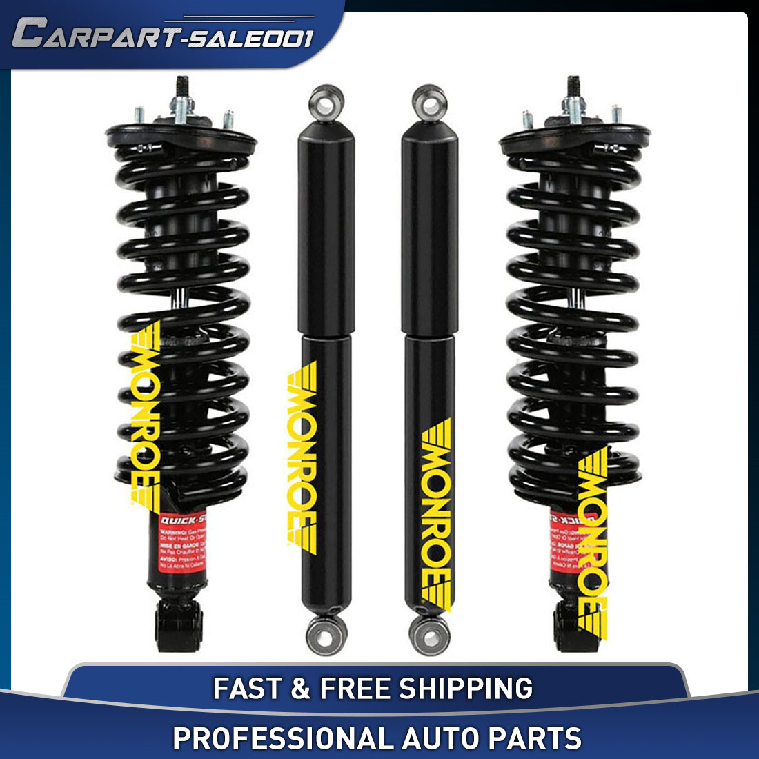 Monroe OEM Front Struts & Rear Shocks For 2005-2021 Nissan Frontier 4WD w/ War.