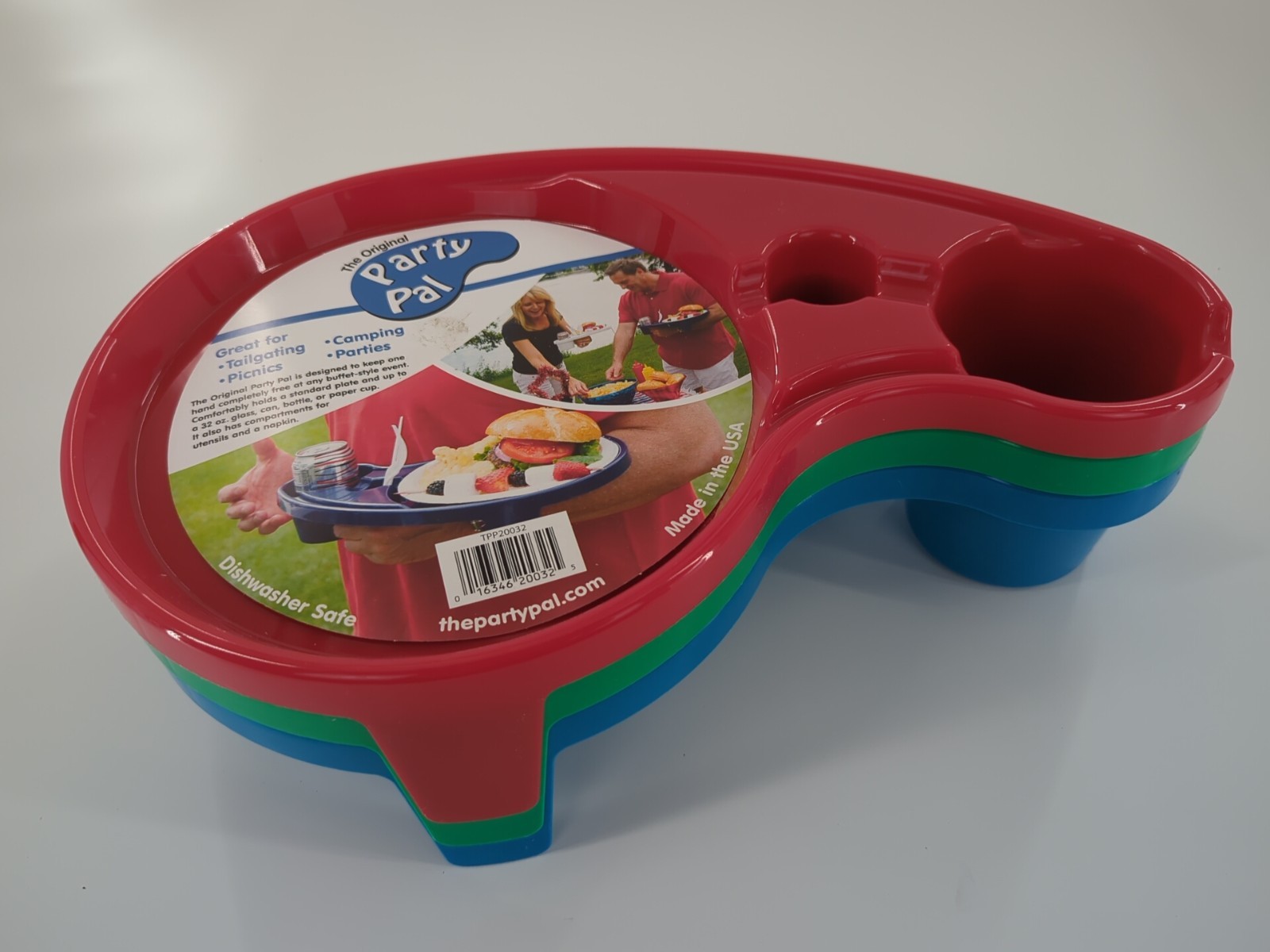 3 The Original Party Pal Food Drink Trays Tailgating Picnics Camping Parties