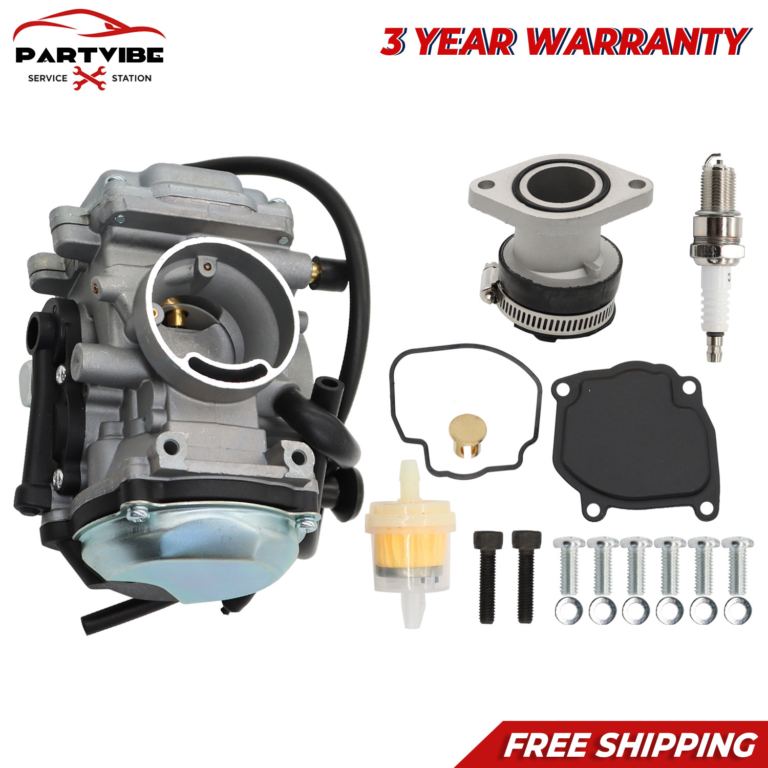 Carburetor & Intake Manifold For Yamaha Bear Tracker 250 YFM 250 1999-2004