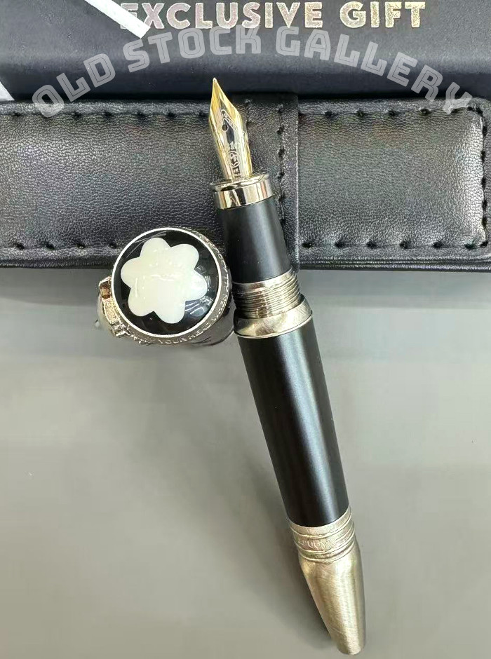MONTBLANC Rudyard Kipling Writers Edition Black Silver Fountain Pen Gift Auc