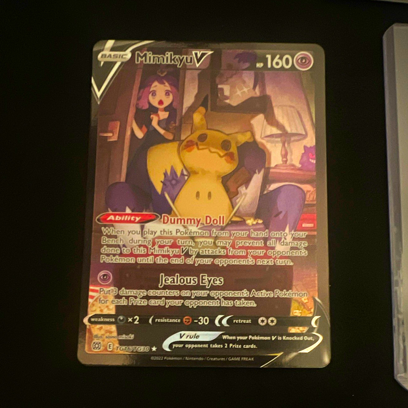 Mimikyu V TG16/TG30 Brilliant Stars Ultra Rare Holo