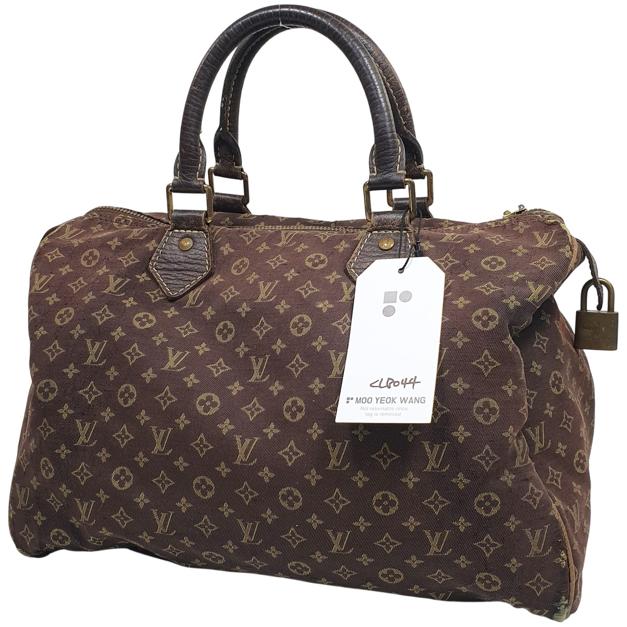 TARIFF FREE Auth Louis Vuitton Speedy Mini Lin M95224 No Keys&Zipper pull CLB044