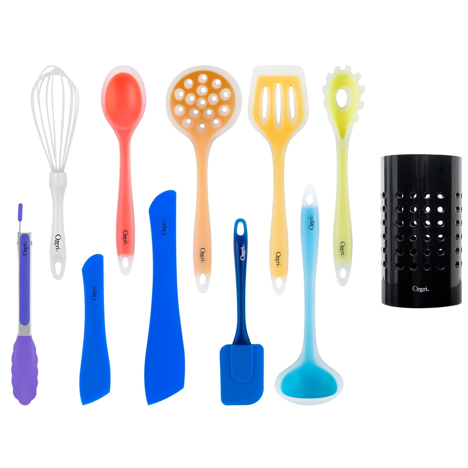 Ozeri 11-Piece All-In-One Multicolor Silicone Kitchen large,