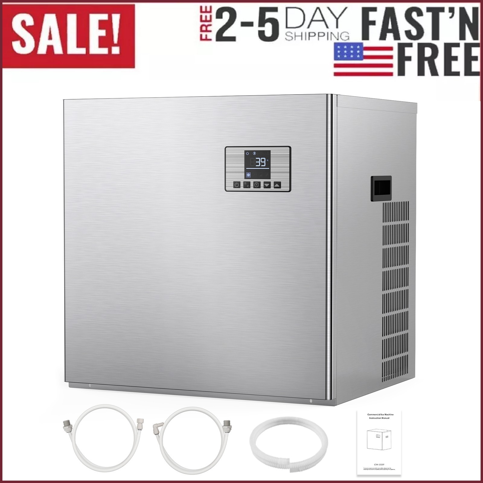 Commercial Ice Maker Machine - Head 500 lbs/Day Self-Cleaning Ice Maker Machines