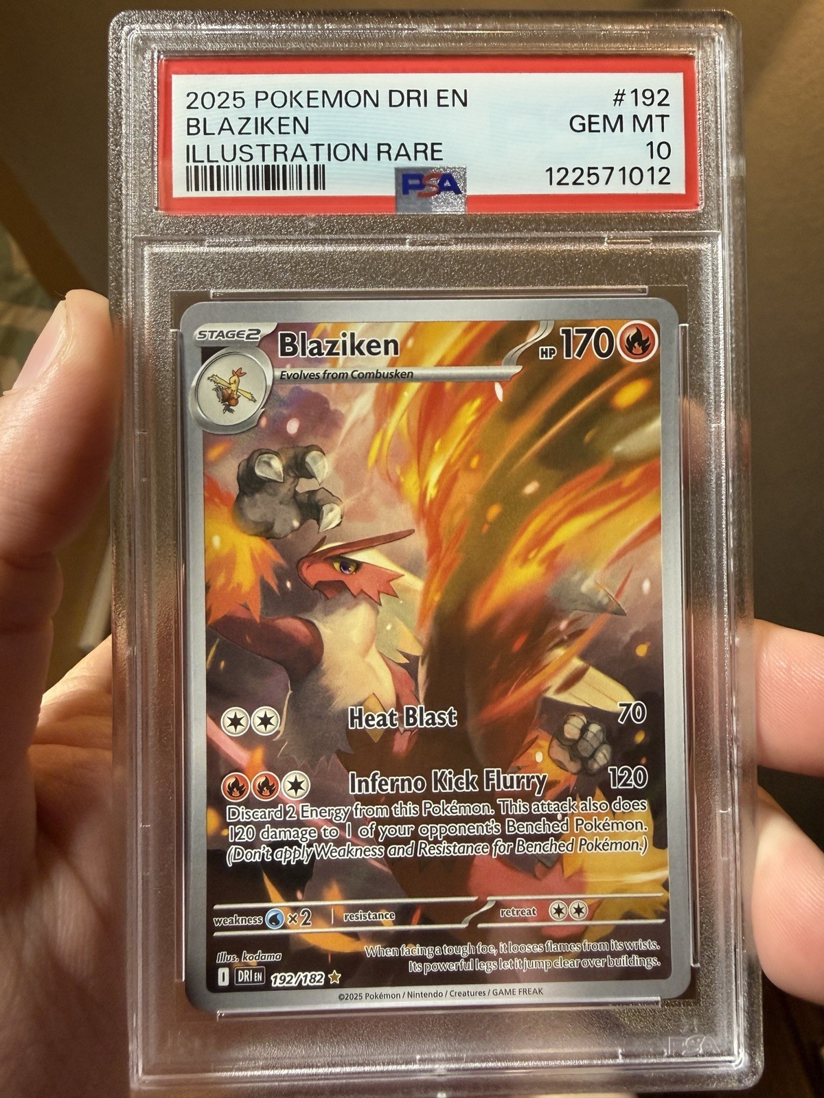 BLAZIKEN 2025 POKEMON DESTINED RIVALS 192/182 ILLUSTRATION RARE PSA 10 BLAZIKEN 2025 POKEMON DESTINED RIVALS 192/182 ILLUSTRATION RARE PSA 10