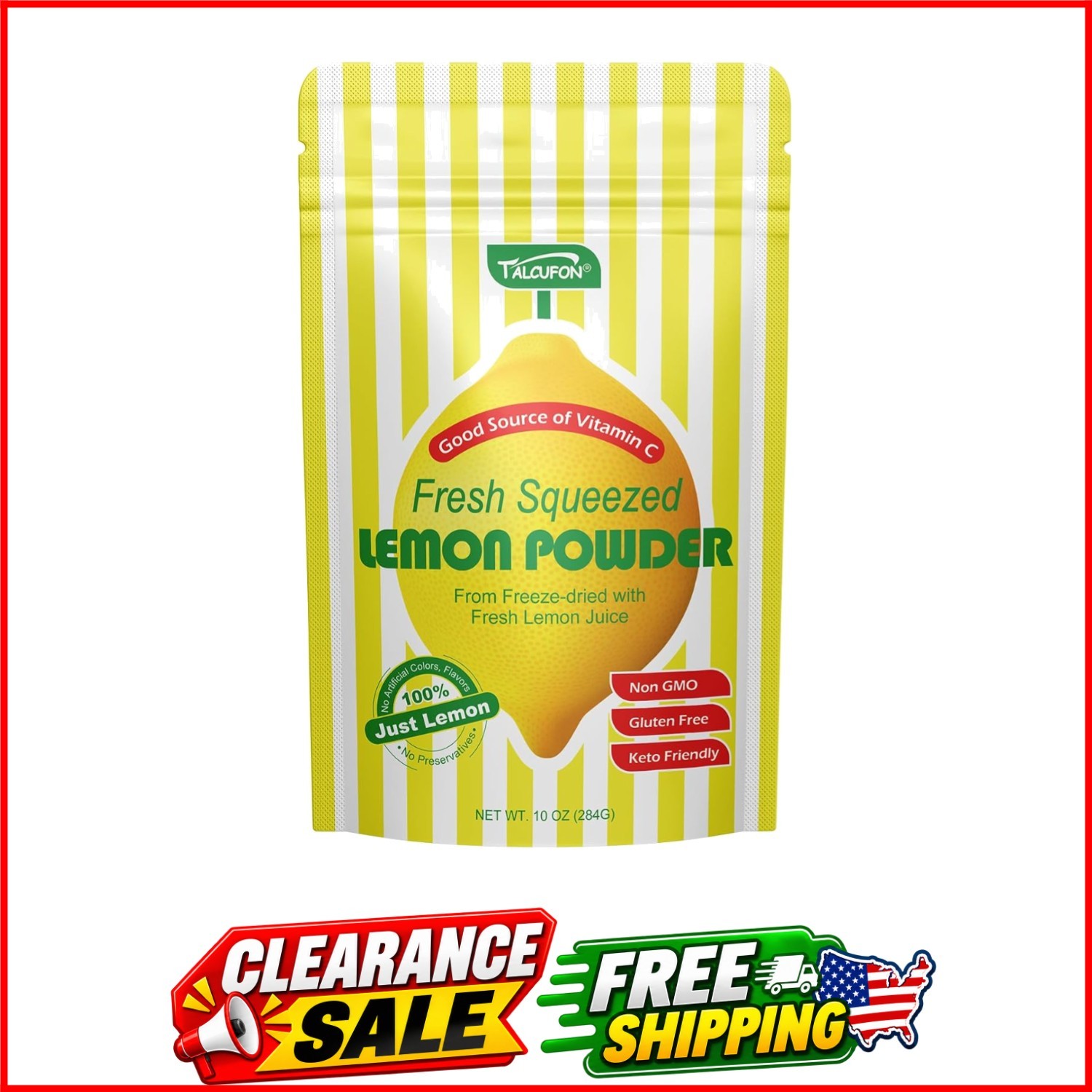 Freshly Squeezed Lemon Powder 10 Oz, Just Cold Pressed, Freeze Dried Lemon Ju... Freshly Squeezed Lemon Powder 10 Oz, Just Cold Pressed, Freeze Dried Lemon Ju...