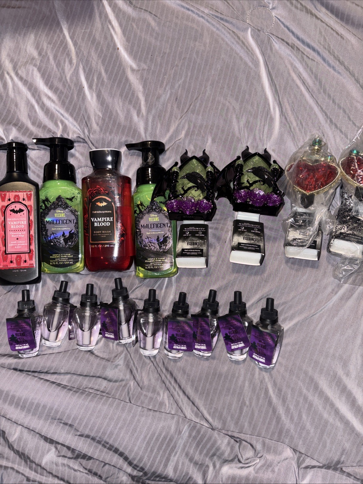 Huge Halloween Bath And Body Works Lot Evil Queen Maleficent Vampire Blood &More