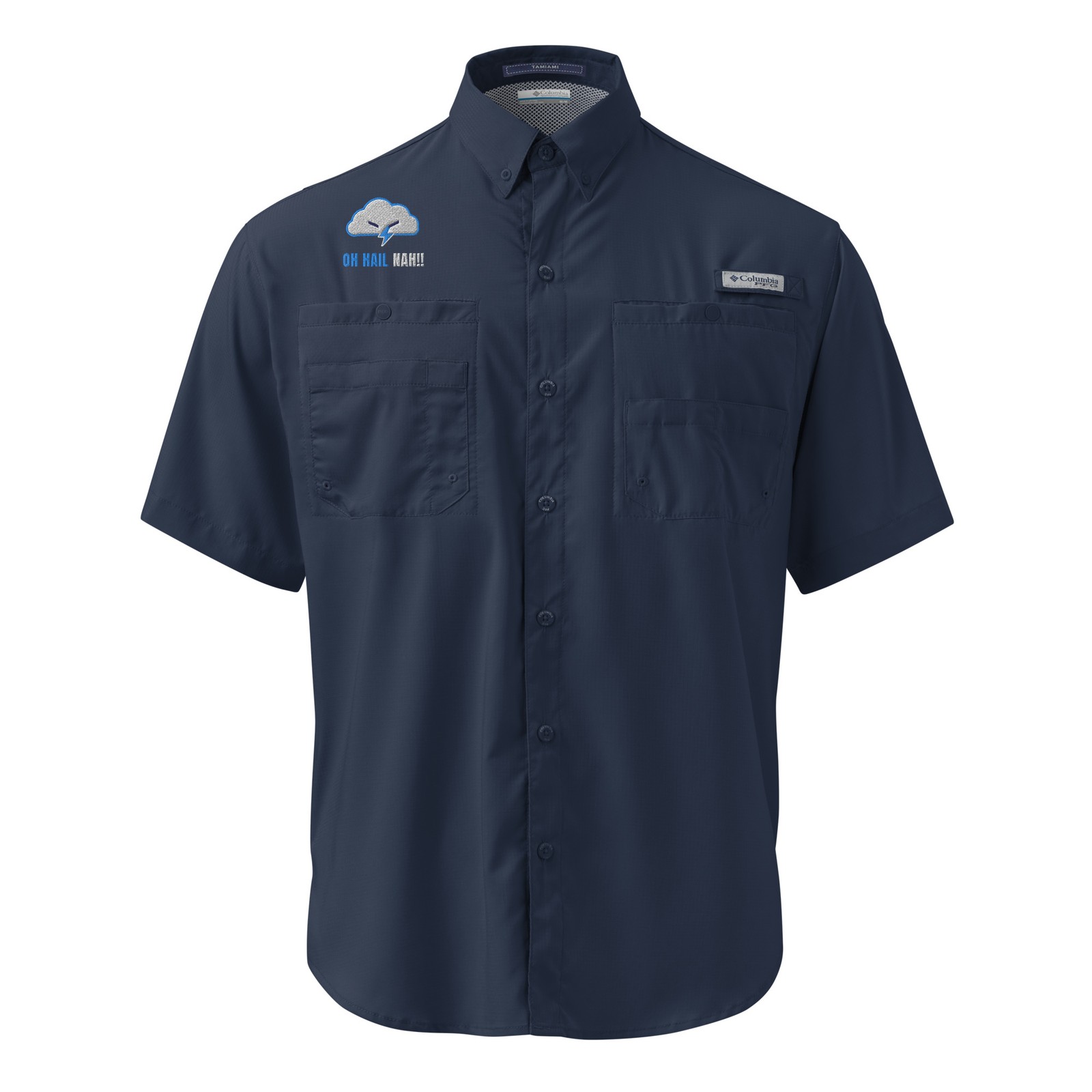 Columbia PFG Tamiami – OH HAIL NAH Embroidered Field Shirt (S–3XL)