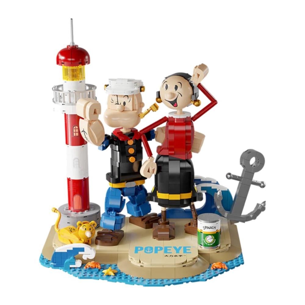 Popeye - Popeye with Olive Figure Set, 1209 Pieces - Pantasy