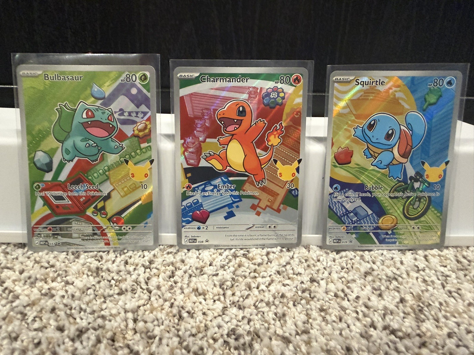 Charmander Bulbasaur Squirtle Pokemon TCG First Partner Illustration Collection Charmander Bulbasaur Squirtle Pokemon TCG First Partner Illustration Collection